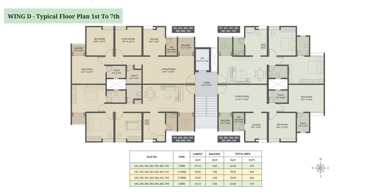  newton homes hadapsar near runwal seagull phase ii Wing D Cluster Plan