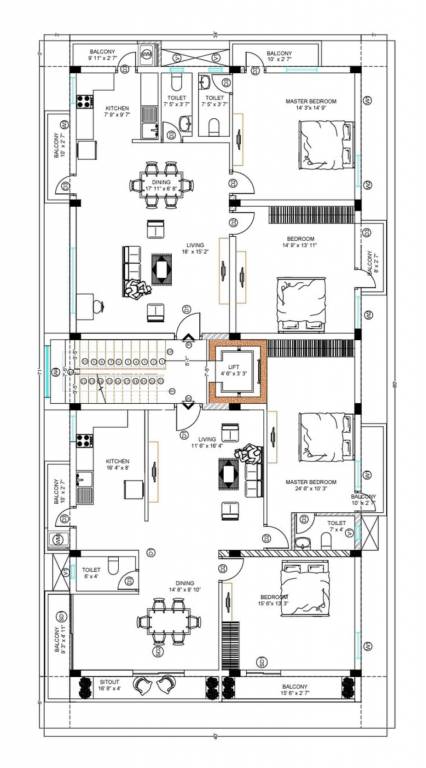  twin Plot No 99 Cluster Plan From 1st to 3rd Floor