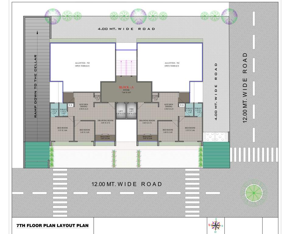  harihar avenue Harihar Avenue Cluster Plan for 7th Floor