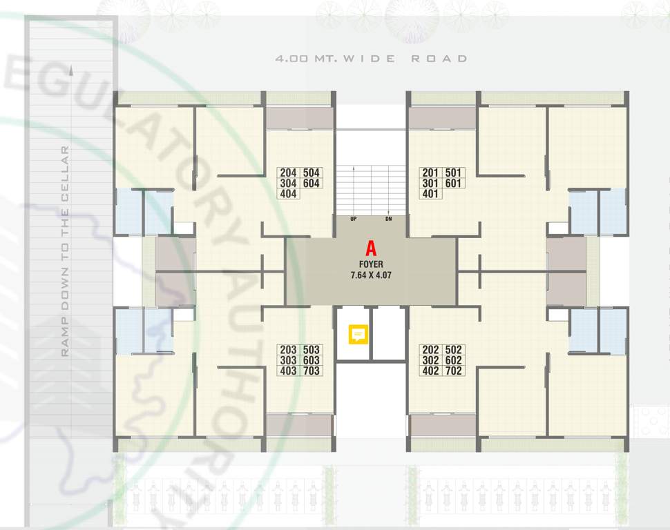 harihar avenue Harihar Avenue Cluster Plan from 2nd to 7th Floor