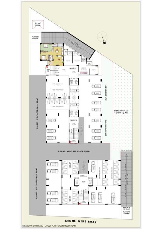  simandhar shreerang Block A , Block B, Block C Cluster Plan for ground Floor