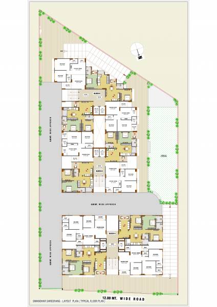  simandhar-shreerang Block A , Block B, Block C Typical Cluster Plan
