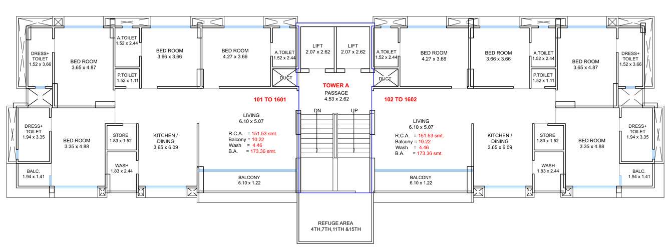  casa cielo Surat Municipal Corporation Cluster Plan from 2nd to 17th Floor