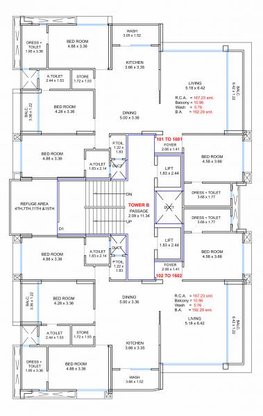  casa-cielo Tower B Cluster Plan