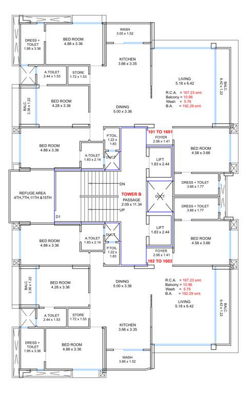  casa cielo Tower B Cluster Plan
