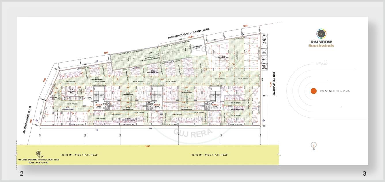  rainbow south wind Block A , Block B, Block C Basement Cluster Plan