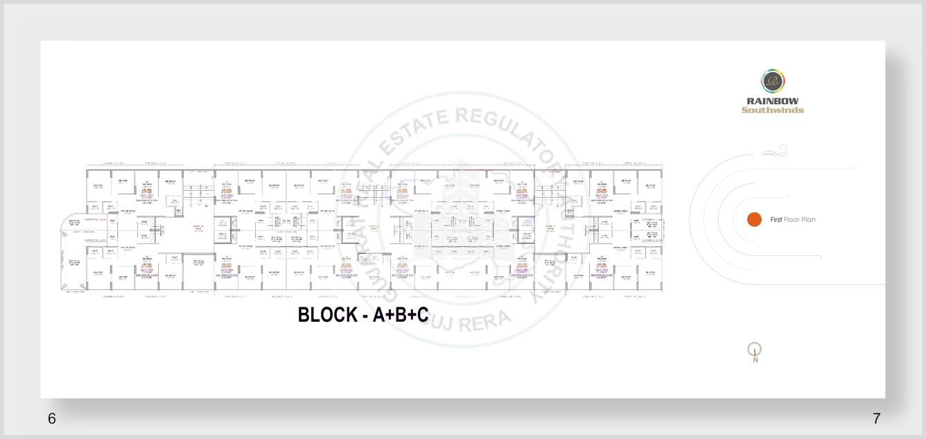  rainbow south wind Block A , Block B, Block C Cluster Plan for 1st Floor
