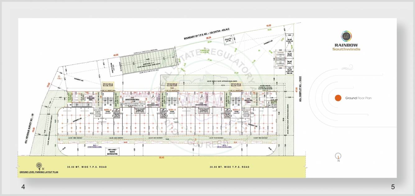  rainbow south wind Block A, Block B, Block C Cluster Plan for ground Floor