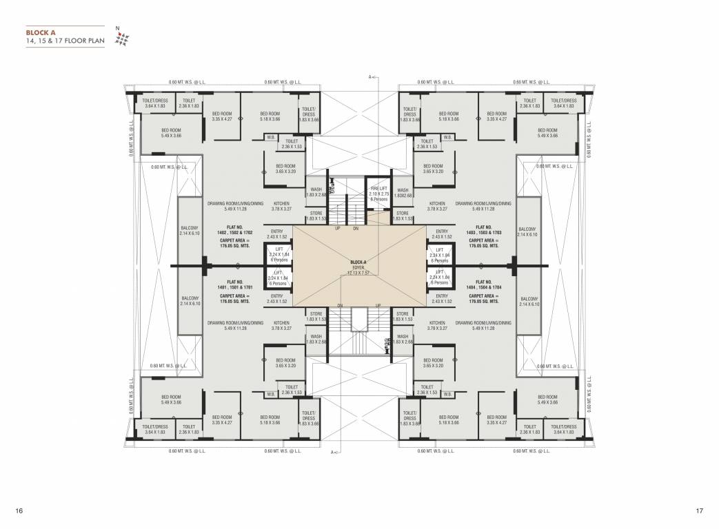  the sparkle Block A Cluster Plan from 14th, 15th And 17th Floor