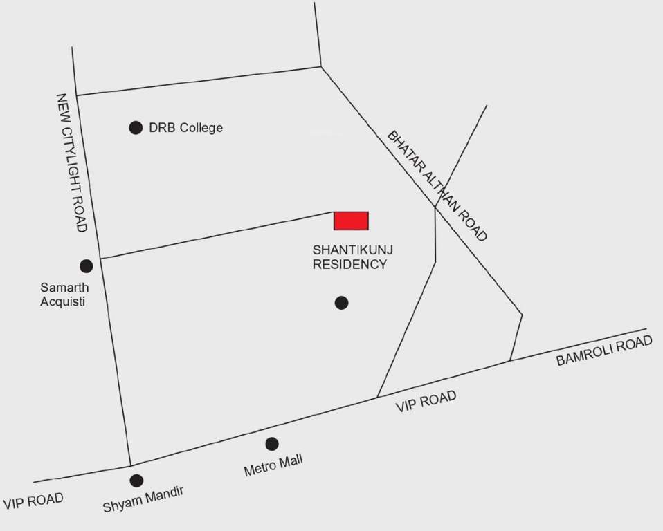  shantikunj residency Location Plan