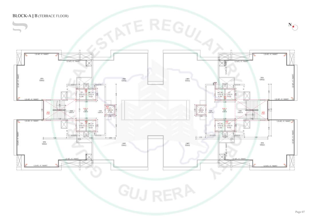 megh malhar indigo Tower A and B Cluster Plan for Terrace