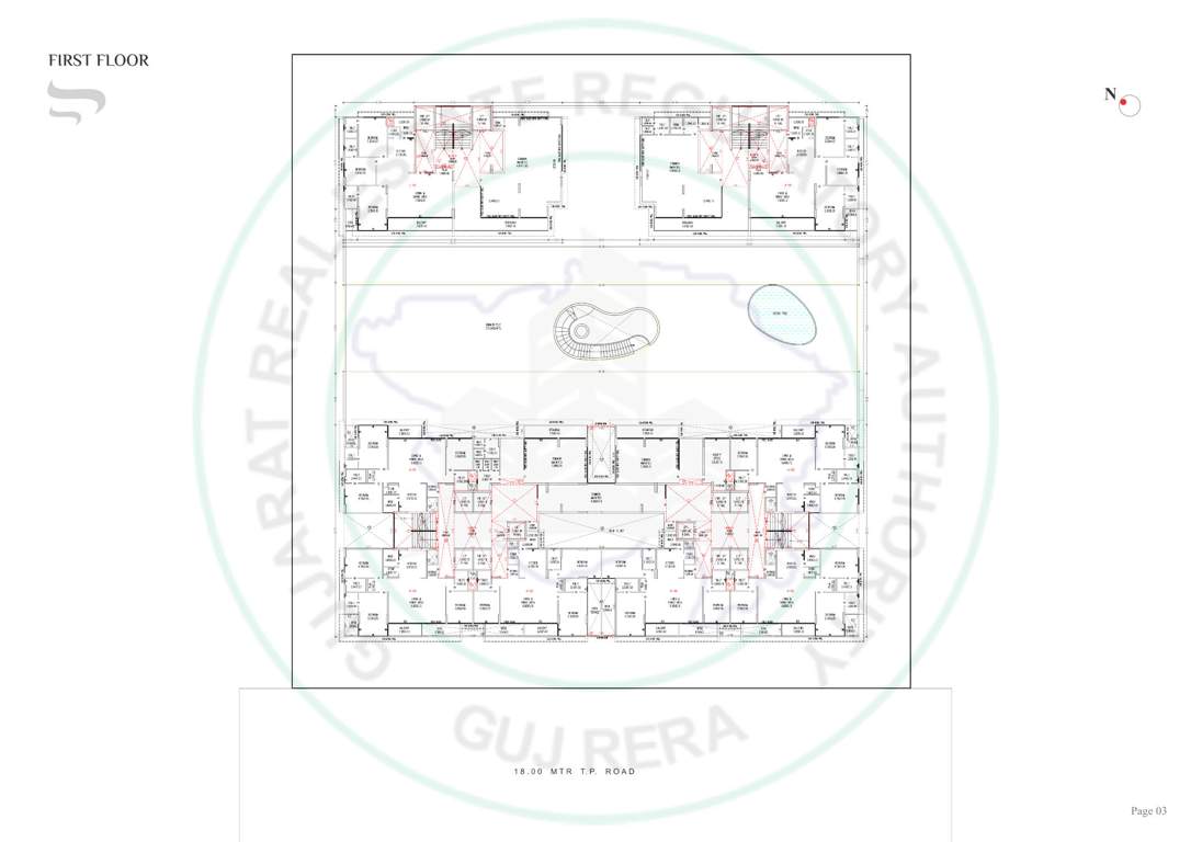 megh malhar indigo Tower A to D Cluster Plan for 1st Floor