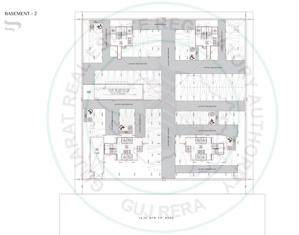 megh malhar indigo Tower A to D Cluster Plan for Basement 2