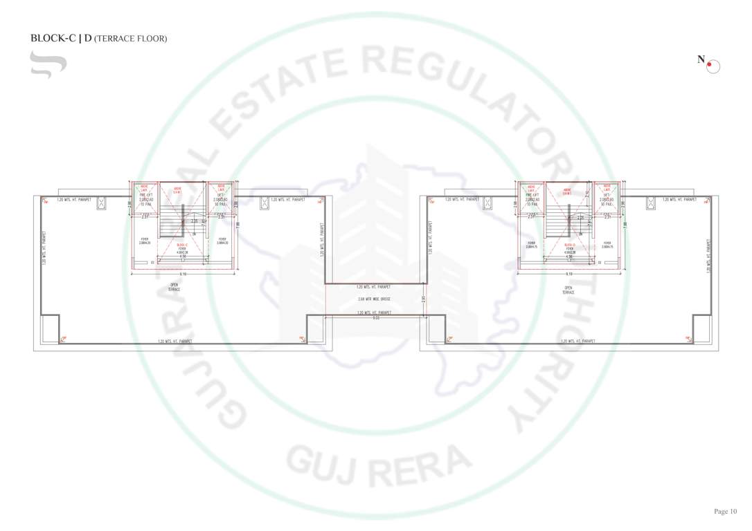 megh malhar indigo Tower C And D Cluster Plan for Terrace