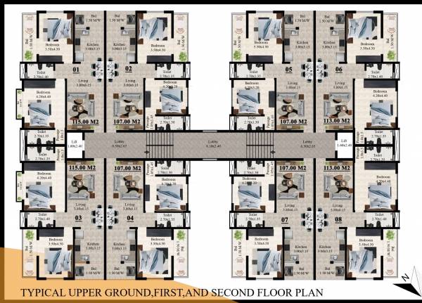  ferns-residency Cluster Plan from ground to 2nd Floor