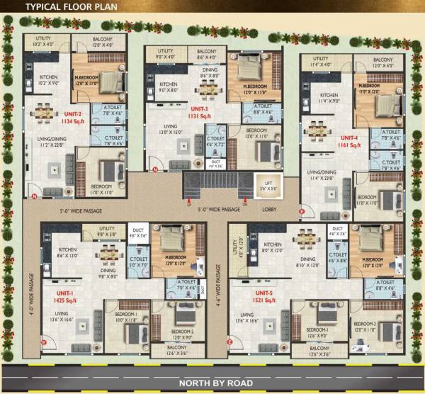  sadhan Sai Sadhan Typical Cluster Plan