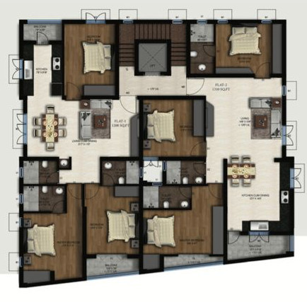  dhanaya Dhanaya Cluster Plan For Typical Floor Plan