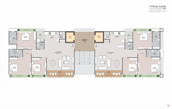  aishvaryam Block D Typical Cluster Plan