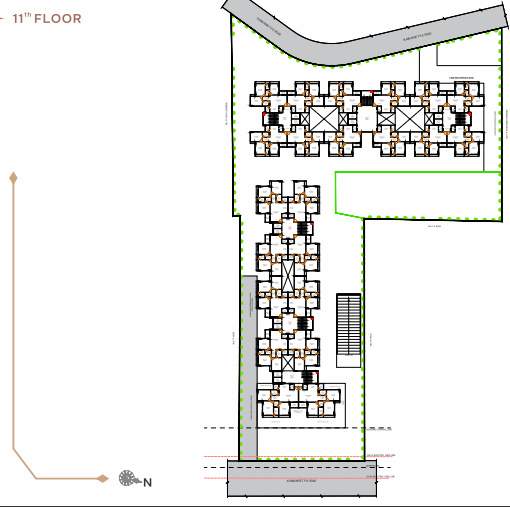  palm jumeirah Tower A  B C D E F Cluster Plan for 11th Floor