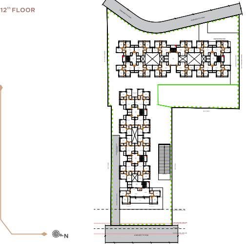  palm jumeirah Tower A  B C D E F Cluster Plan for 12th Floor