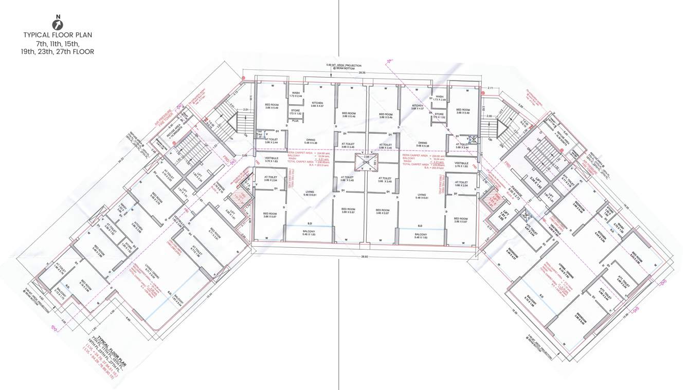 karma rio 29 B Cluster Plan from 7th to 27th Floor