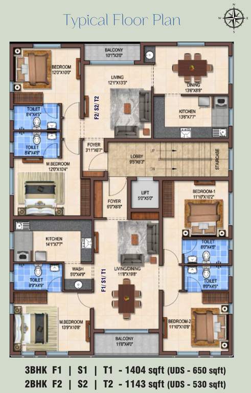 lake castle Lake Castle Cluster Plan from 1st to 3rd Floor