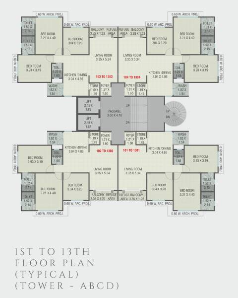  pradhan-glenforest Pradhan Glenforest Tower A Cluster Plan
