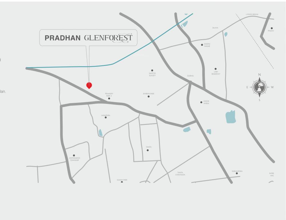 pradhan glenforest Location Plan