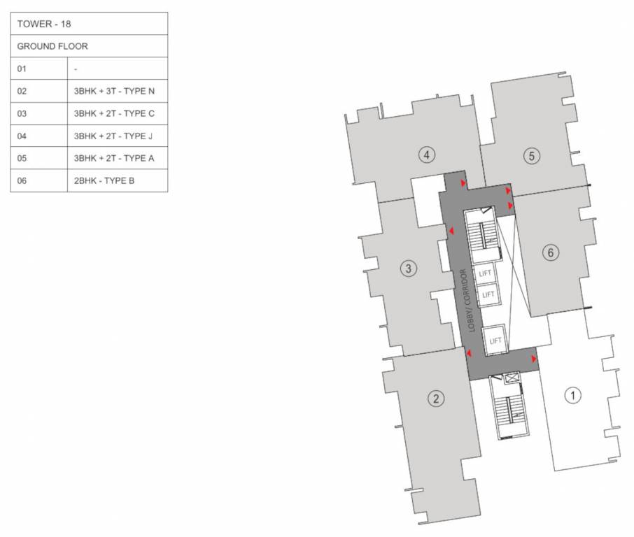 trimaya Tower 18 Cluster Plan For Ground Floor