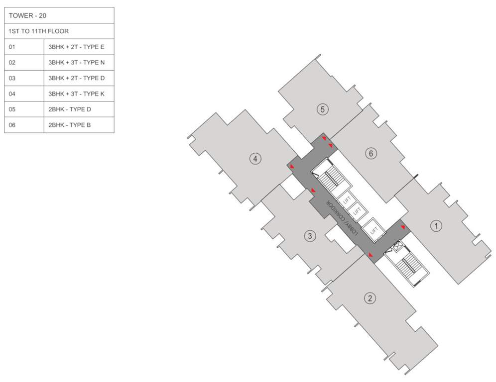 trimaya Tower 20 Cluster Plan From 1st To 11th Floor