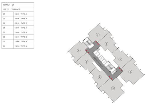 Tower 21 Cluster Plan From 1st To 11th Floor trimaya Tower 21 Cluster Plan From 1st To 11th Floor
