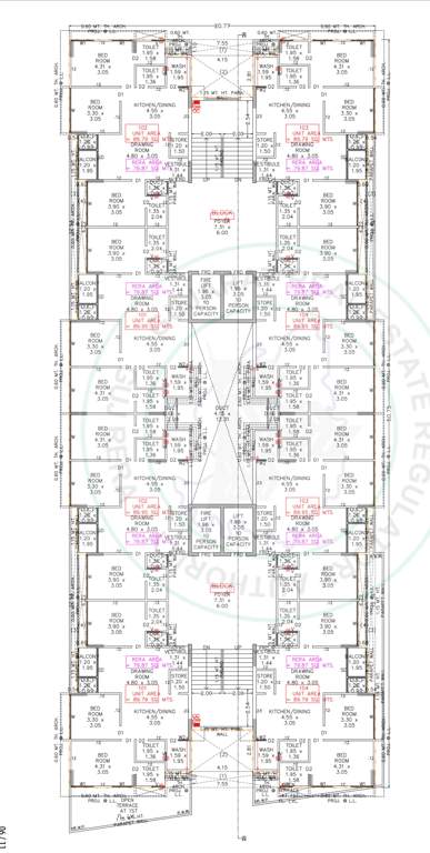  sarvatra Block A And B Cluster Plan for 1st Floor