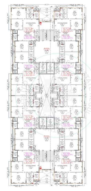  sarvatra Block A And B Cluster Plan for Typical Floor