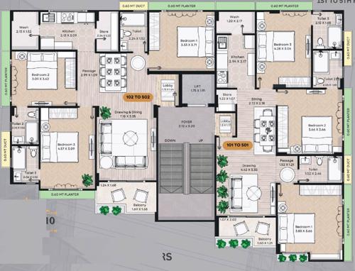  serenity-10 Serenity 10 Cluster Plan From 1st To 5th Floor