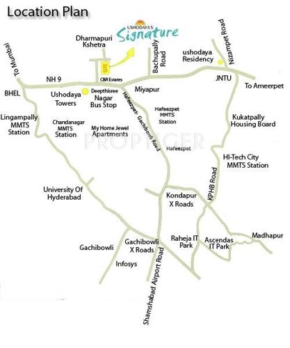 Images for Location Plan of Ushodaya Signature signature Images for Location Plan of Ushodaya Signature