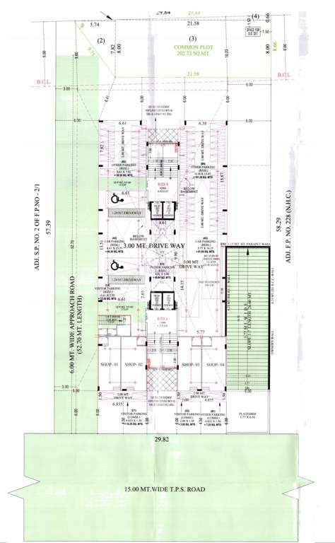  shyam paradise Block A And B Cluster Plan For Ground Floor