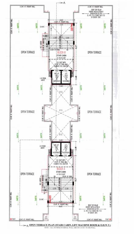  shyam paradise Block A And B Cluster Plan For Terrace Plan