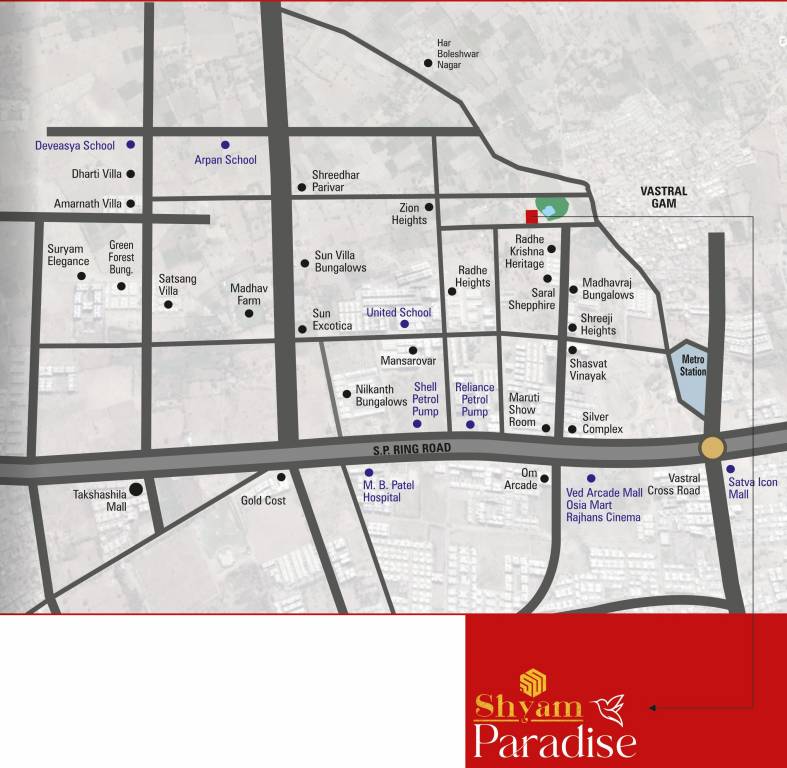  shyam paradise Location Plan