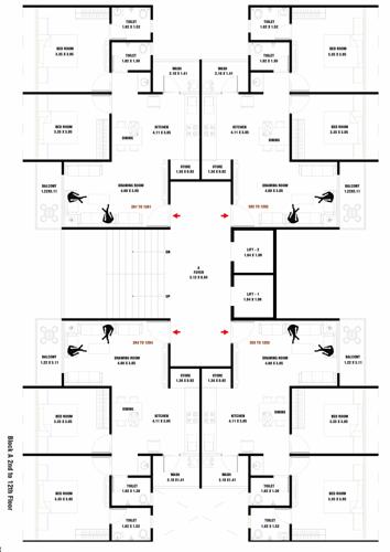 Block A Cluster Plan From 2nd To 12th Floor keshavam-heights Block A Cluster Plan From 2nd To 12th Floor