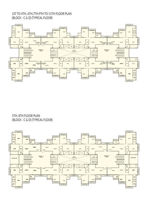  sourish Block C And Block D Cluster Plan from 1st to 11th Floor