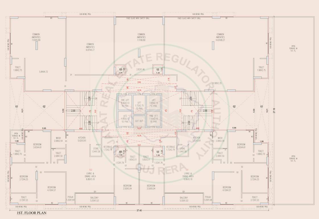 advaita Block A Cluster Plan for 1st Floor