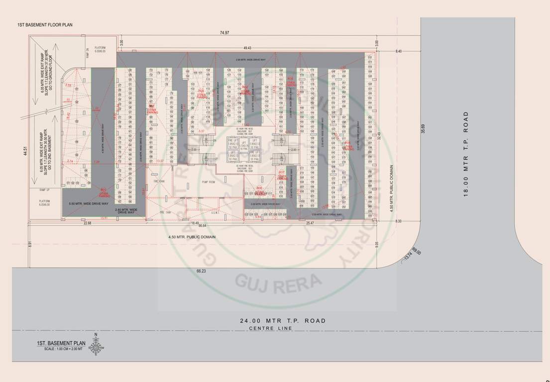 advaita Block A Cluster Plan for Basement 1