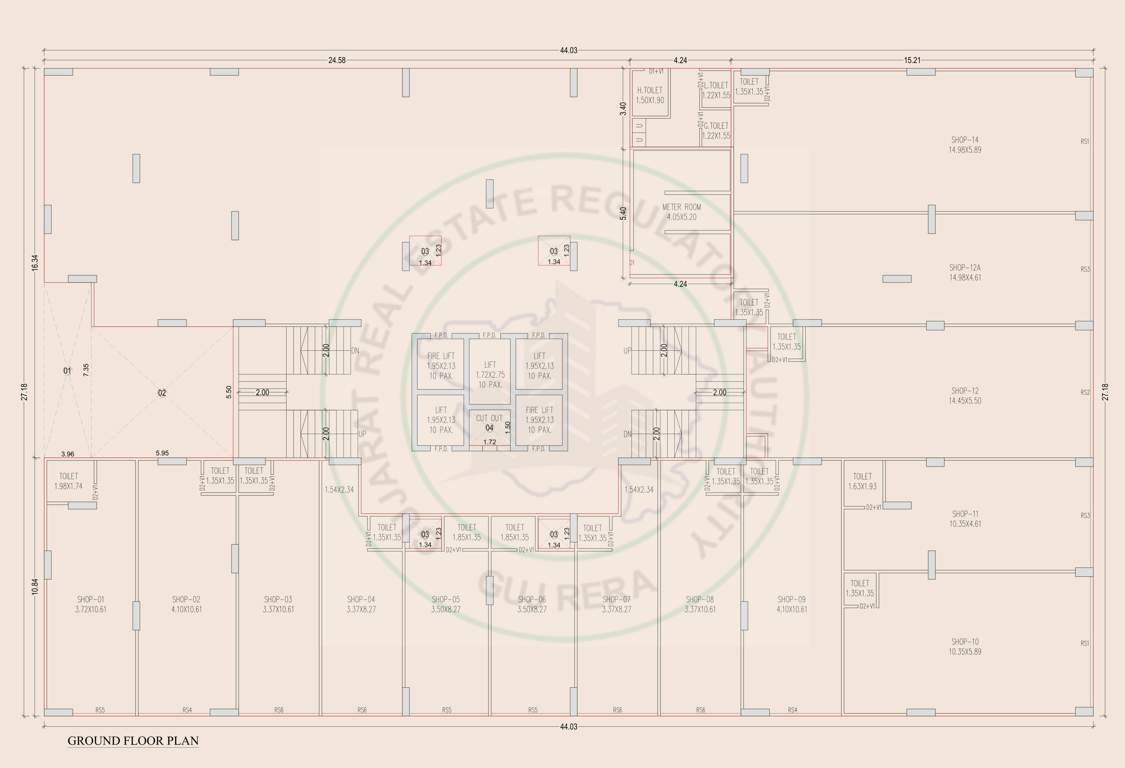 advaita Block A Cluster Plan for ground Floor