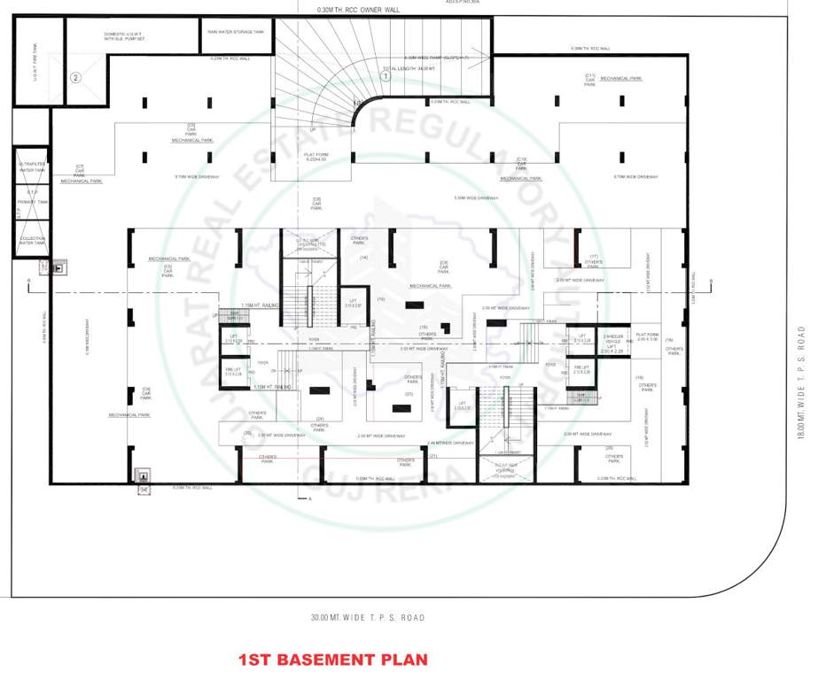 aaditya two A, B Basement Cluster Plan