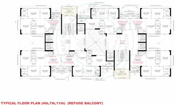  aaditya-two A, B Cluster Plan For 4th, 7th, 11th Floor