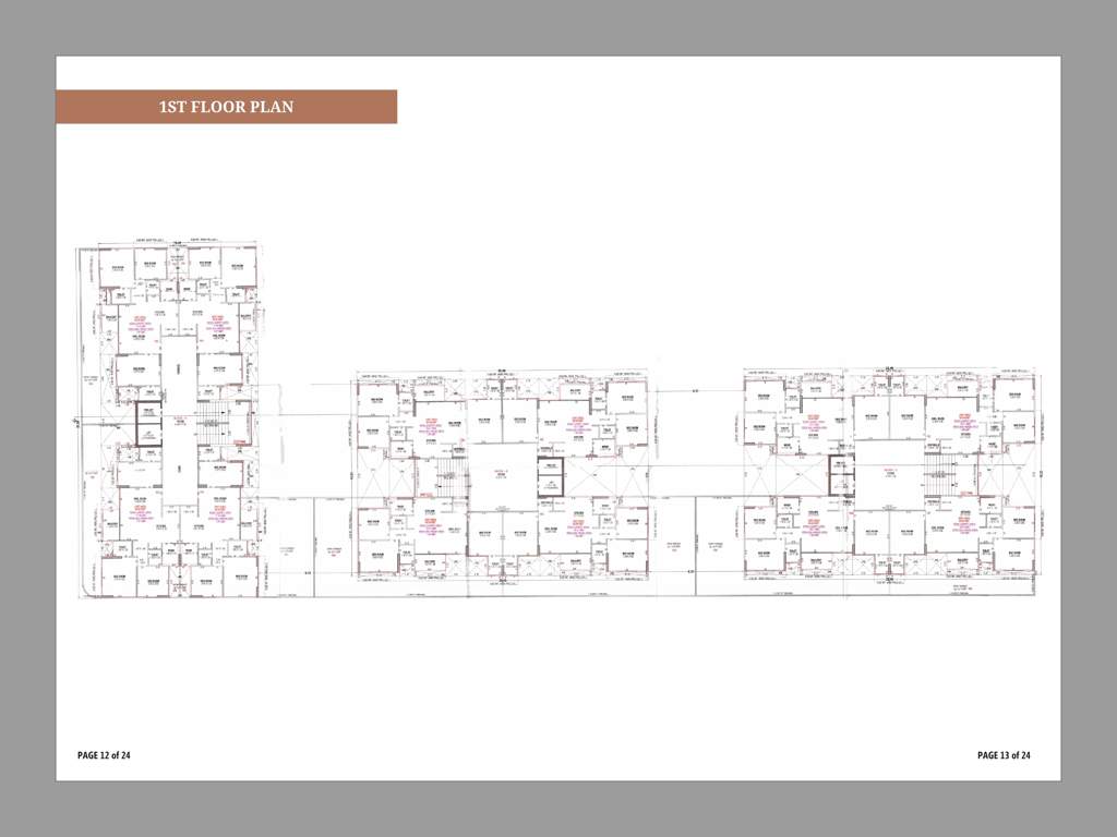  vincitore vintage Block A Cluster Plan for 1st Floor