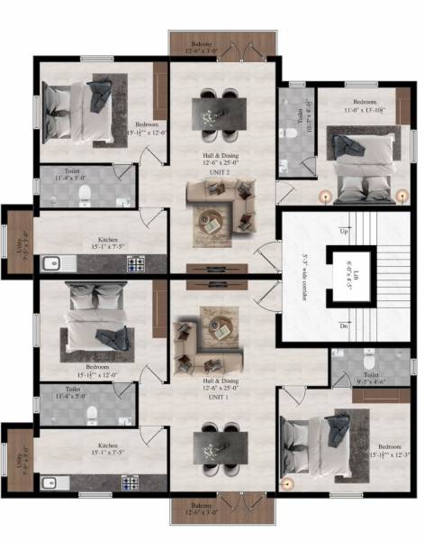  exquisite Exquisite Cluster Plan from 1st to 3rd Floor