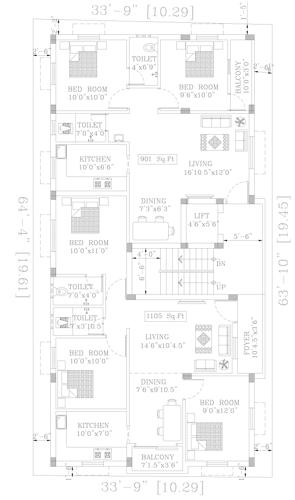  arjuna-flats Arjuna Flats Cluster Plan From 1st To 3rd Floor