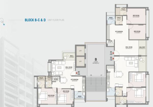  radhe-skyline-2 Radhe Skyline 2 Tower A Cluster Plan