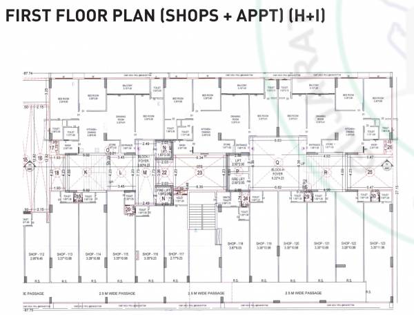  samved-opera-symphony H & I Block Cluster Plan for 1st Floor